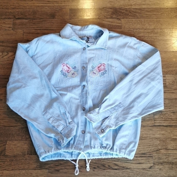𝅺Vintage 80s 1980s Bugatti Embroidered Shirt M - Picture 1 of 5